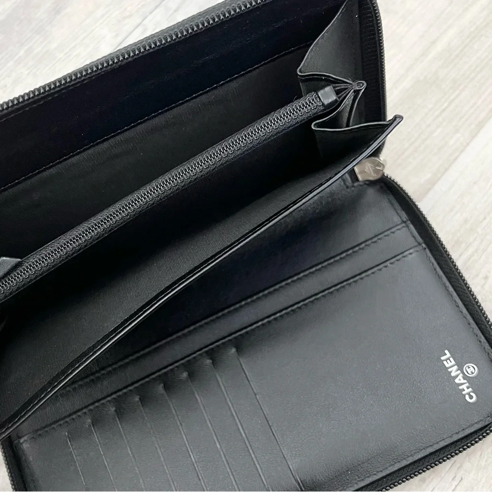 CHANEL Black Caviar Leather Organizer Wallet - Picture 11 of 13